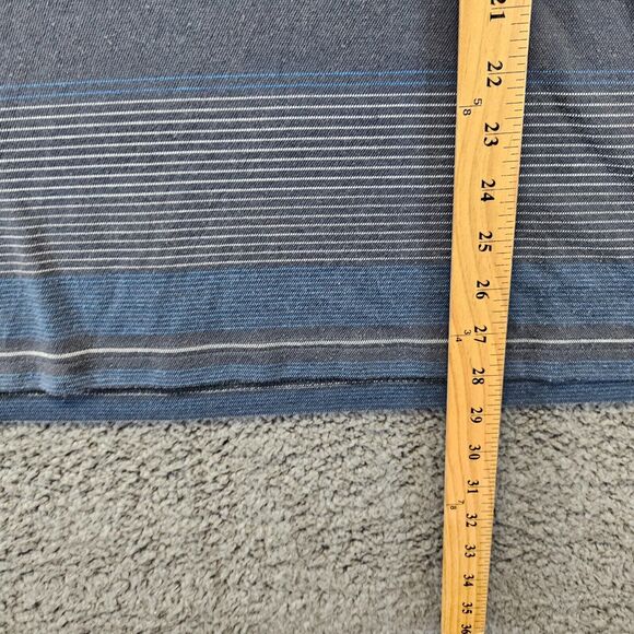 Travis Mathew Polo‎ Shirt Mens Size Large Gray Striped Short Sleeve - Picture 4 of 10